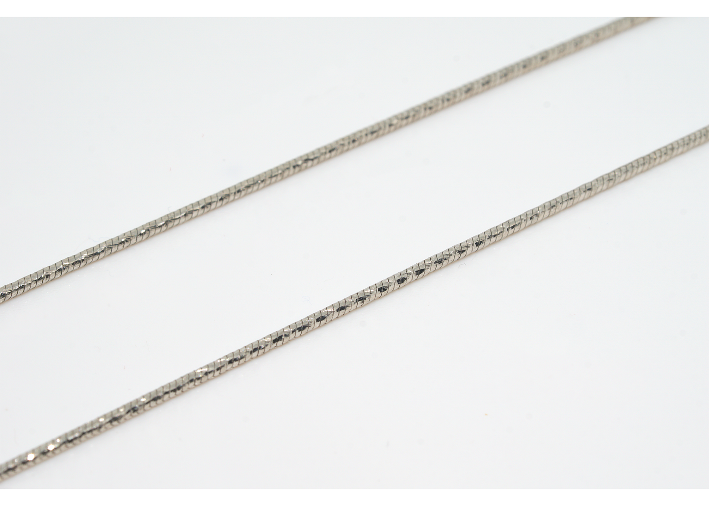 Minimalist Sterling Silver Snake Chain with Patterns - Elegant 18-Inch Silver Necklace - Hypoallergenic & Waterproof